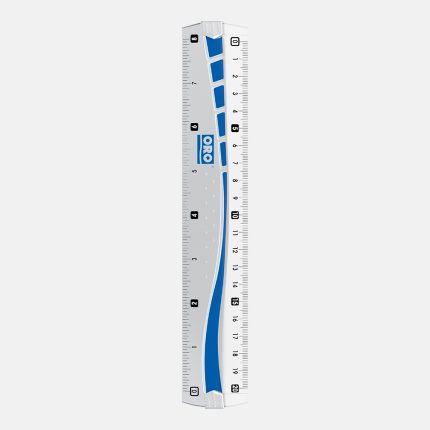 8 Inches Blue Color Ruler