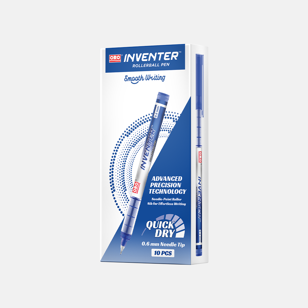 ORO Inventer RollerBall Pen BLUE Box 10 Pcs - ORO School & Office ...